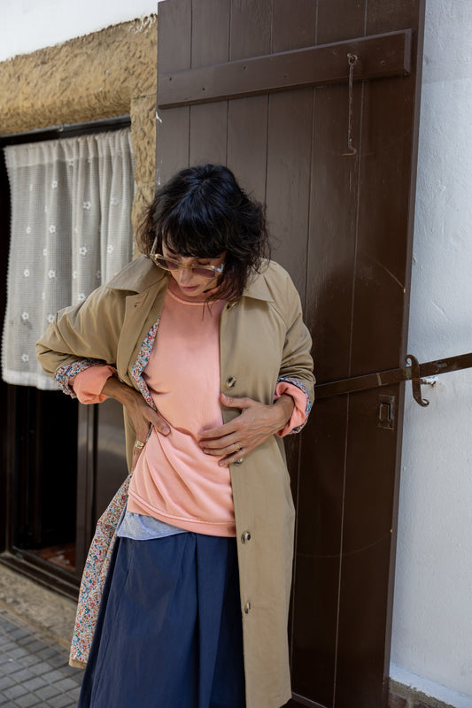 Sudadera holgada Eva coral