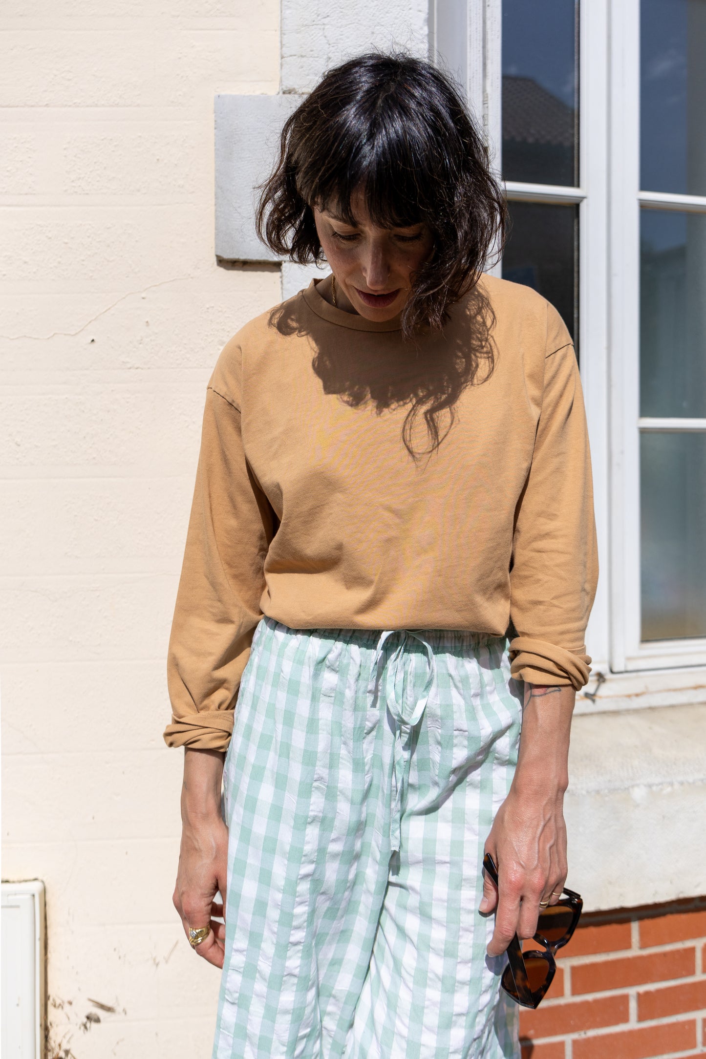 Camiseta algodón Miren camel