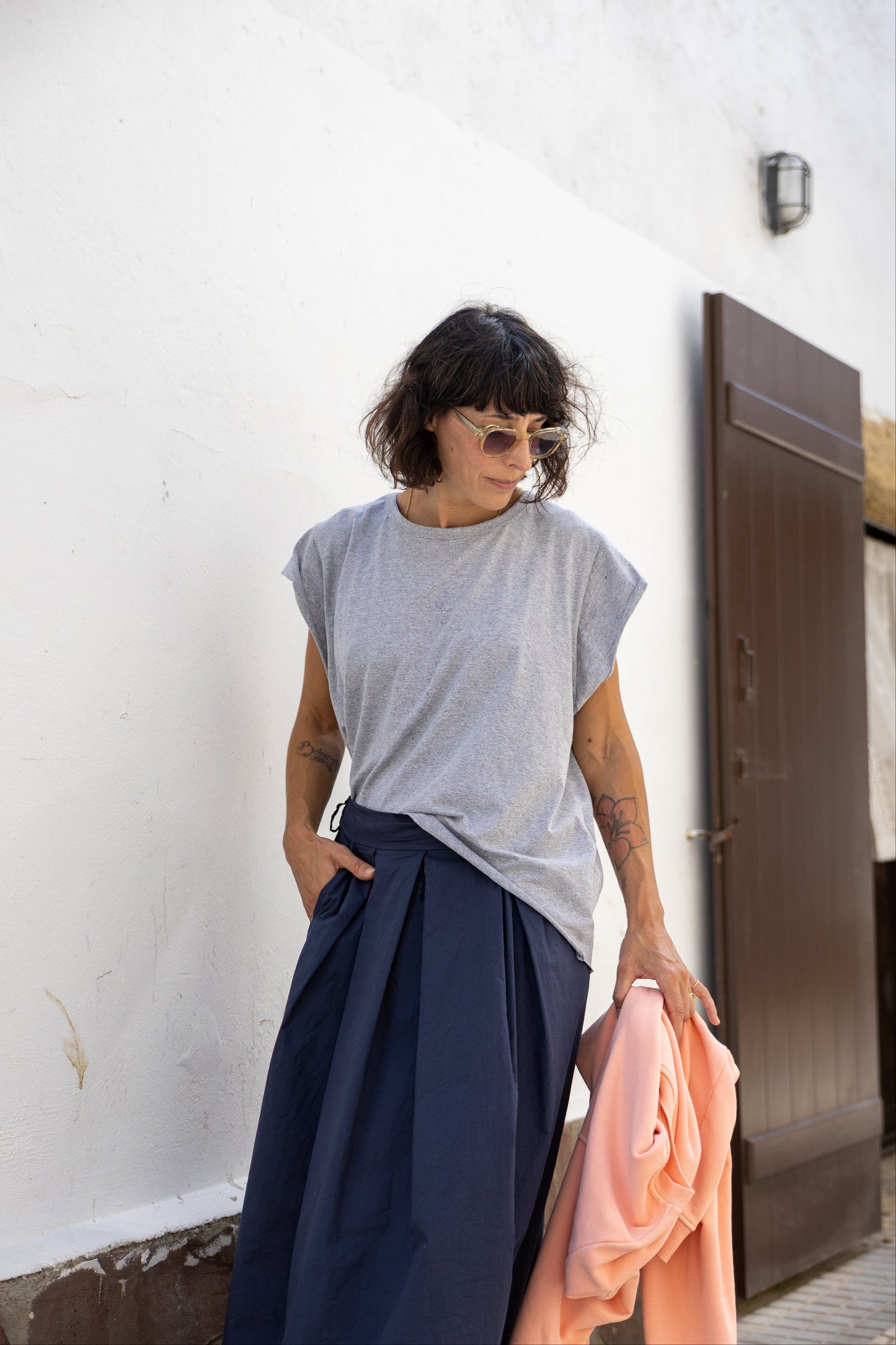 Camiseta algodón Daniela gris