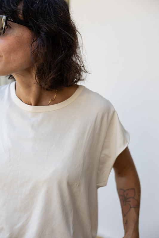 Camiseta algodón Daniela crudo