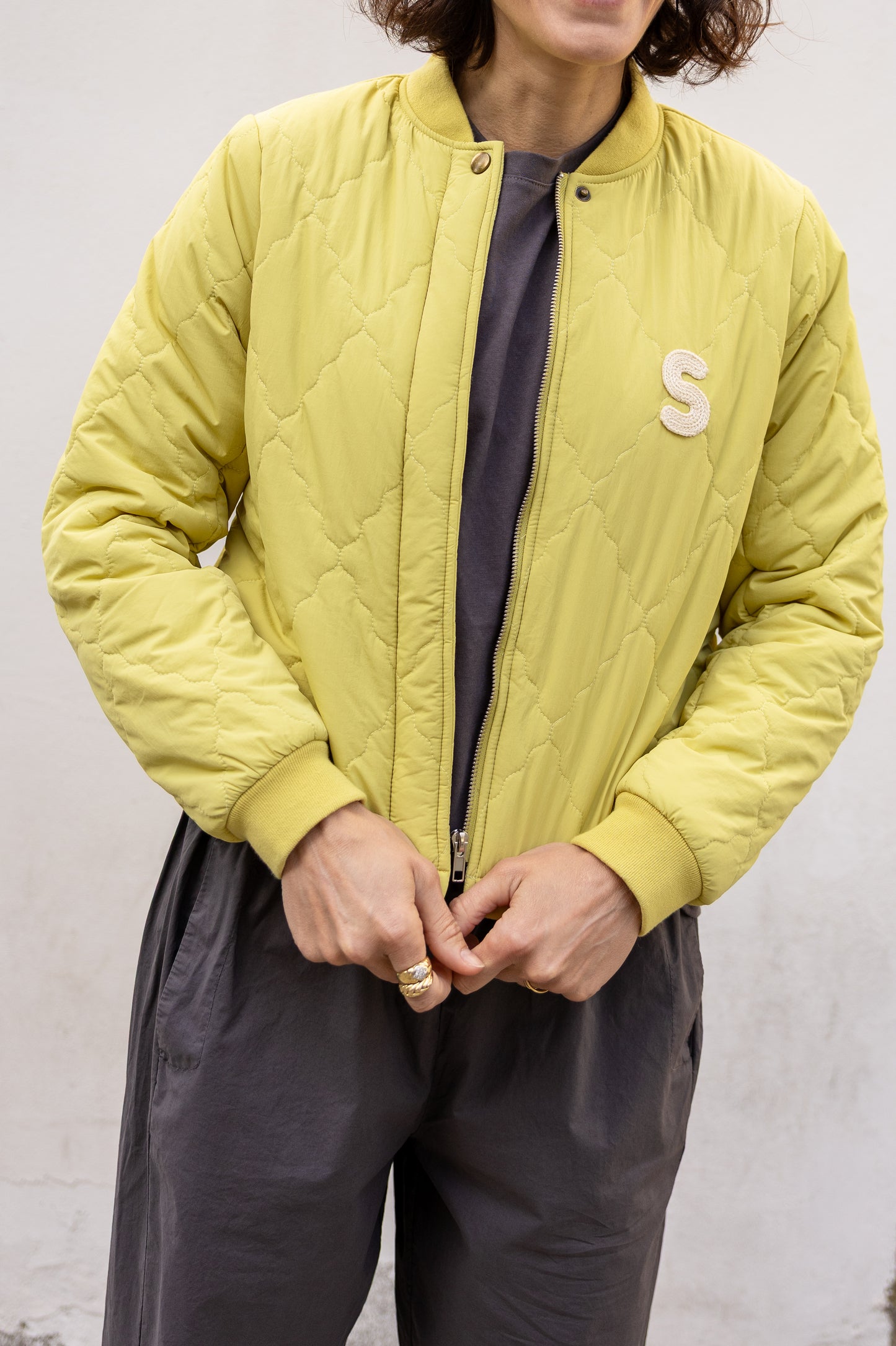 Chaqueta acolchada Ane pistacho