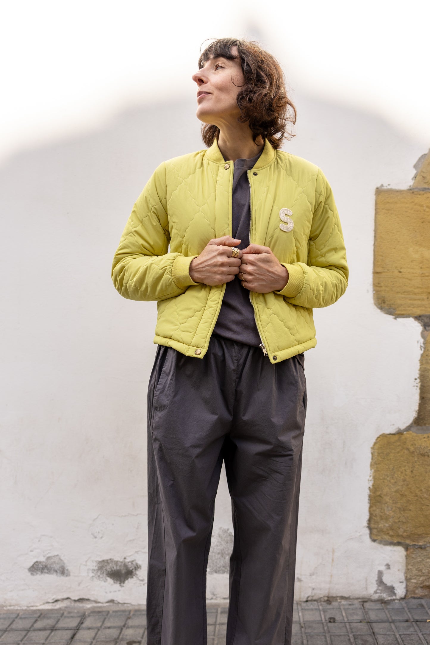 Chaqueta acolchada Ane pistacho