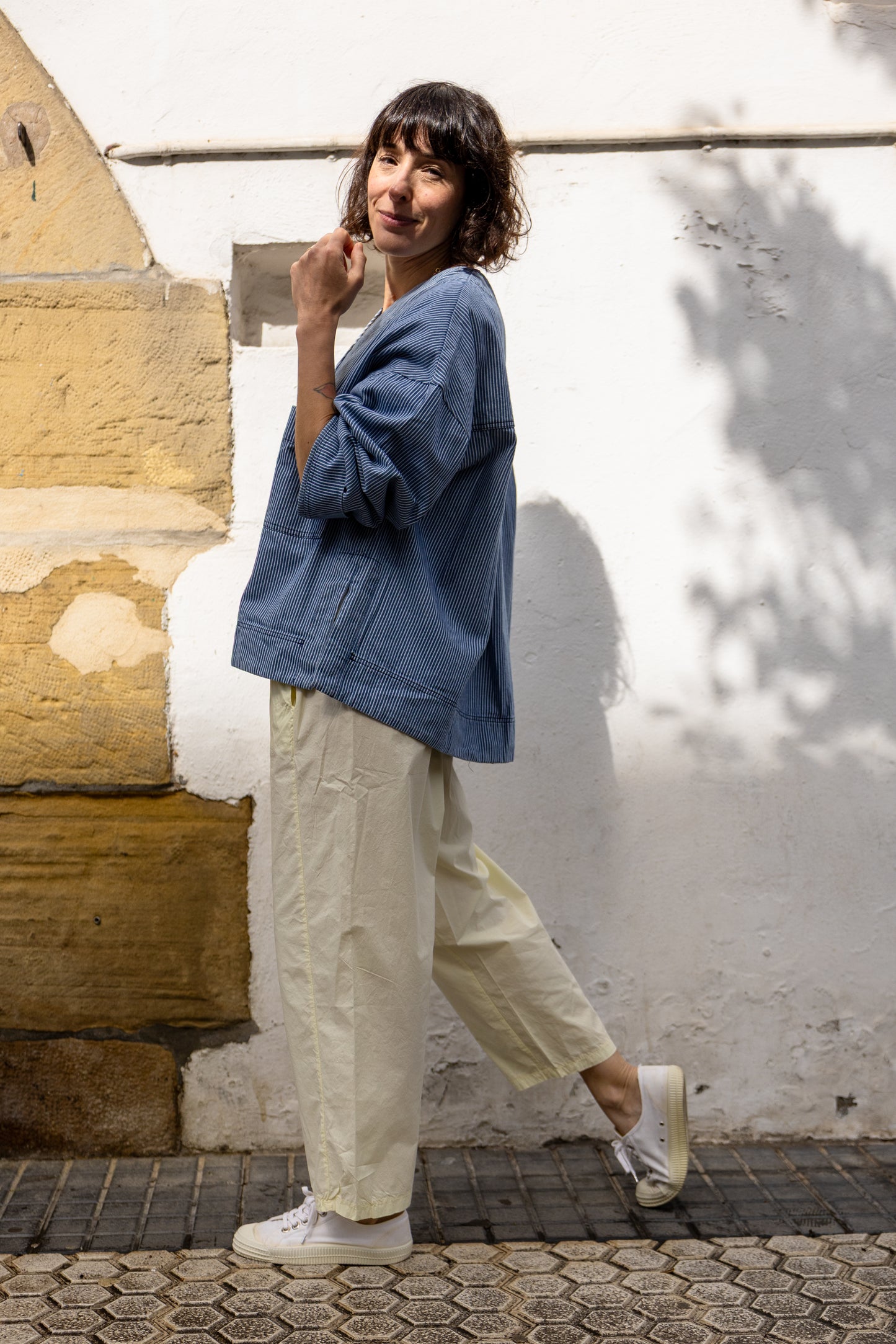 Pantalón algodón Petra amarillo
