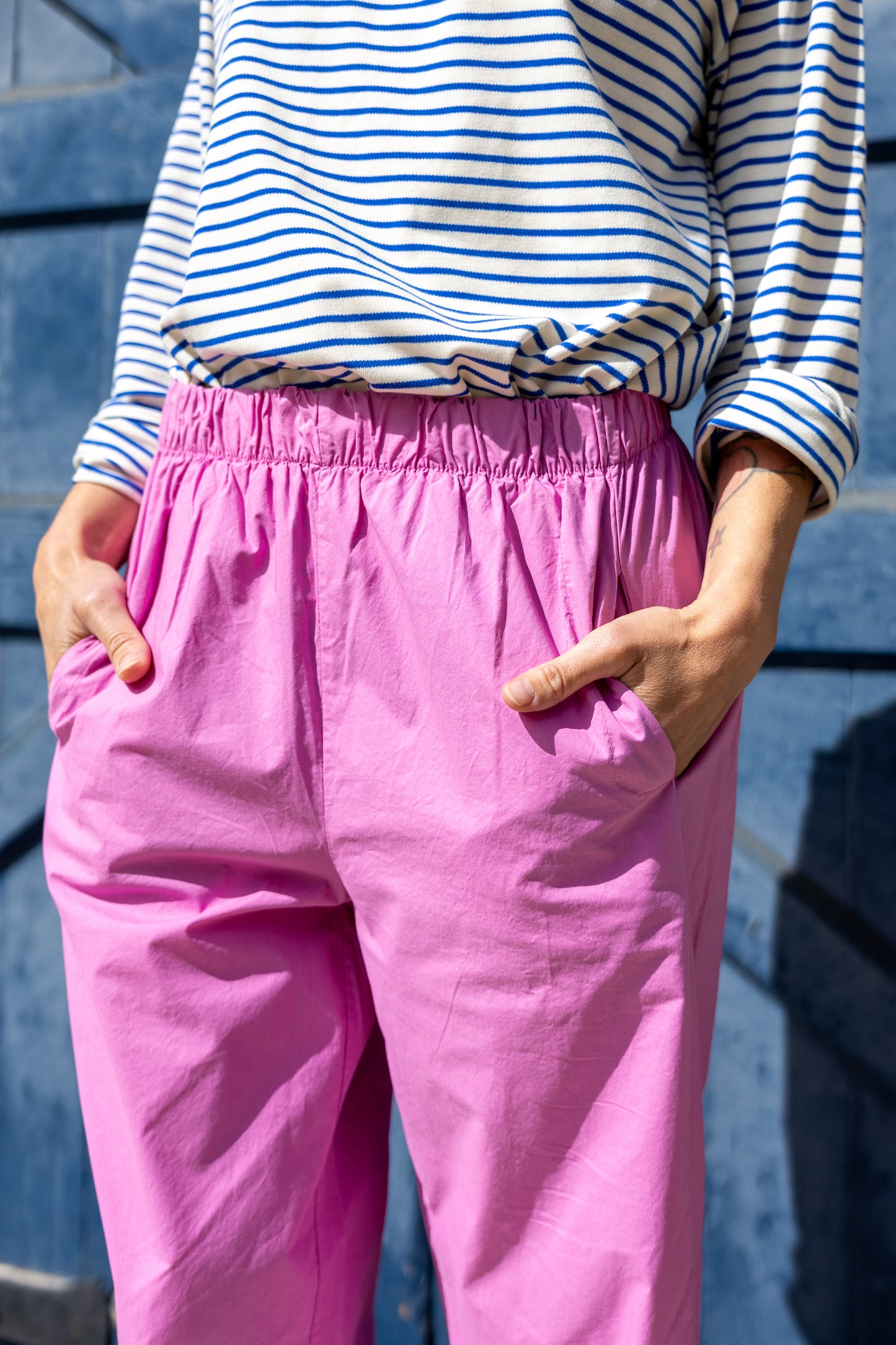 Pantalón algodón Petra fucsia
