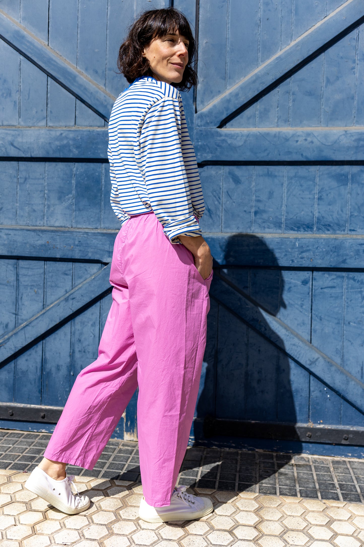 Pantalón algodón Petra fucsia