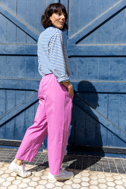 Pantalón algodón Petra fucsia