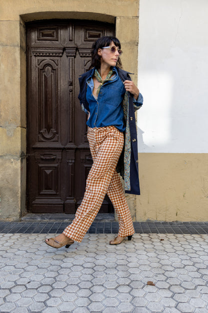 Pantalón vichy Ane teja