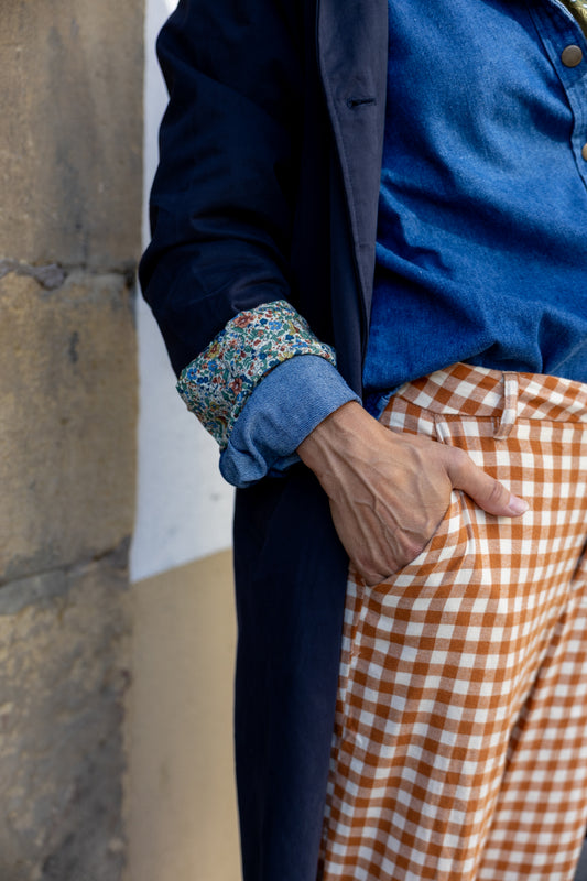 Pantalón vichy Ane teja