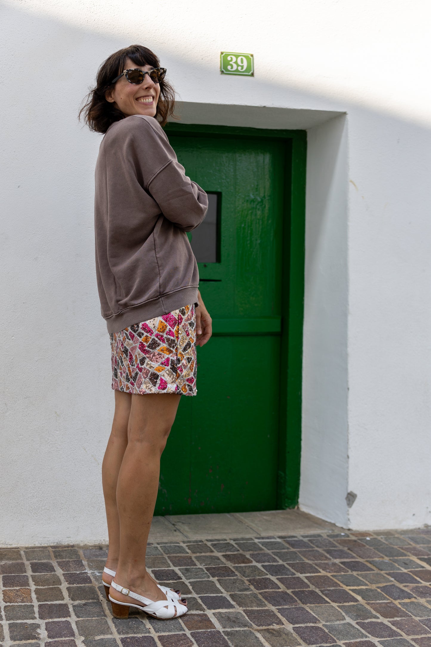 Sudadera holgada Eva marrón