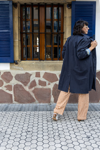 trench sofia algodon azul marino soule