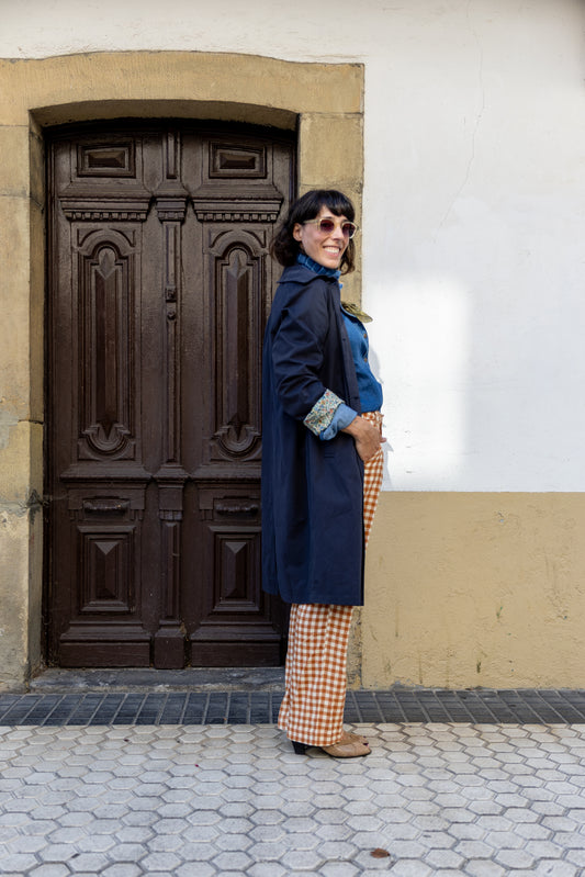 Trench algodón Sofía Azul