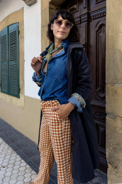 Trench algodón Sofía Azul