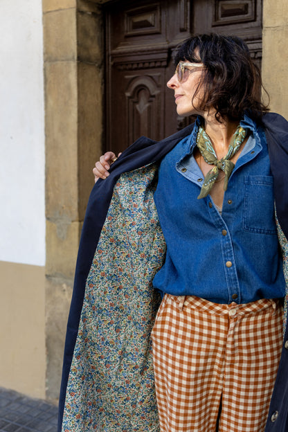 Trench algodón Sofía Azul