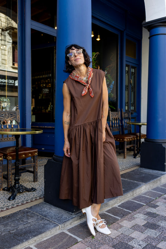 Vestido Graciela marrón
